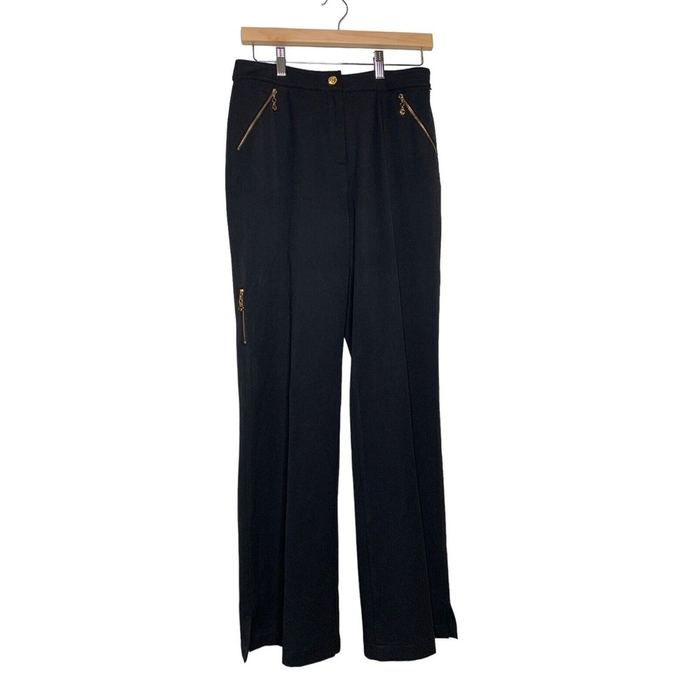 St. John Sport Black Gold Hardware Pants Women’s Size 4